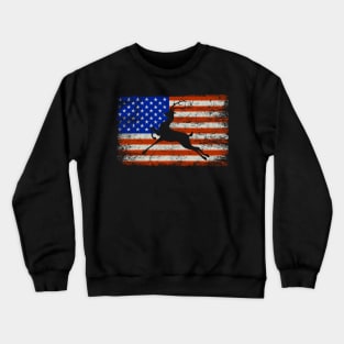 Deer Hunting American Flag Crewneck Sweatshirt